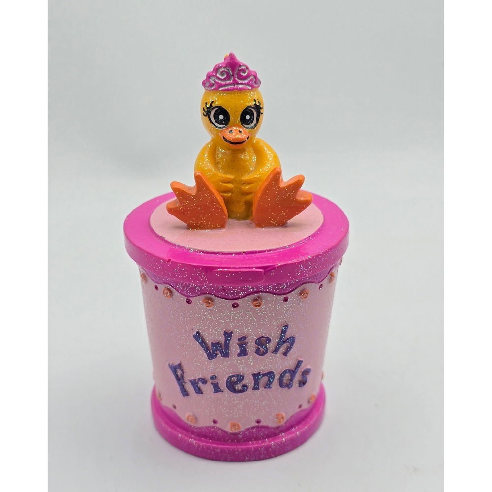 Vintage Y2K Collectible Claires Trinket Box Wish Friends Duck Glitter 2003